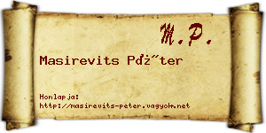 Masirevits Péter névjegykártya